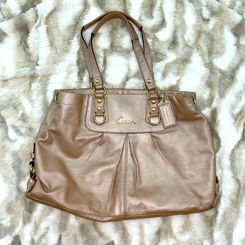 Coach champagne colored bag